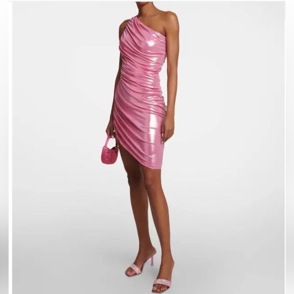 open lace back dress Norma Kamali Diana Dress Pink, M